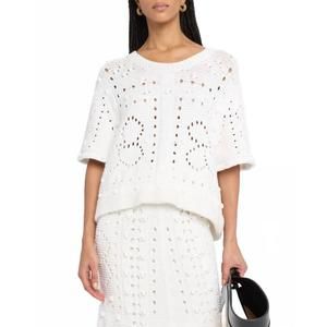 NEW DOROTHEE SCHUMACHER bohemian mood knit sweater in white